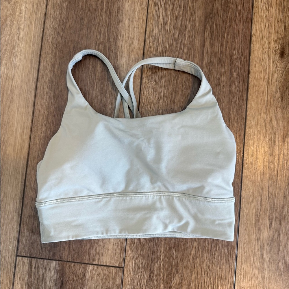 Lululemon Cream Sports Bra with X-Back Design